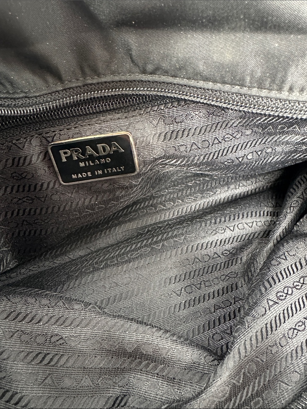 Prada Tessuto Nylon Tote Bag with chain link handles - Picture 8 of 8